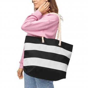 Сумка пляжная SYLT, черная, белая NTEU7-93125