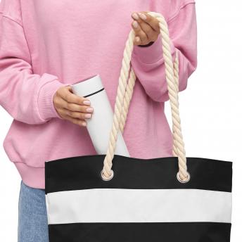 Сумка пляжная SYLT, черная, белая NTEU7-93125