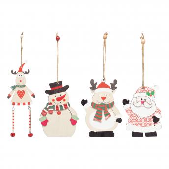 Новогоднее украшение / Подвеска на елку WOODEN SNOWI NTEU7-622428