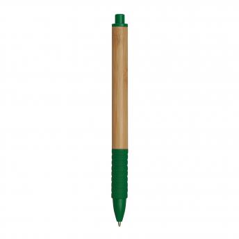 Ручка шариковая BAMBOO RUBBER, коричневая, зеленая NTEU7-92622