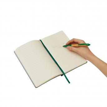 Ручка шариковая BAMBOO RUBBER, коричневая, зеленая NTEU7-92622