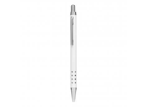 Шариковая ручка из латуни BUDAPEST, блестящая белая NTEU7-501065