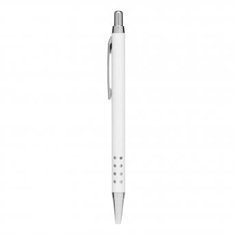 Шариковая ручка из латуни BUDAPEST, блестящая белая NTEU7-501065