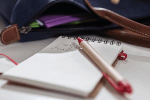 Блокнот с ручкой RECYCLE, красная NTEU7-93186