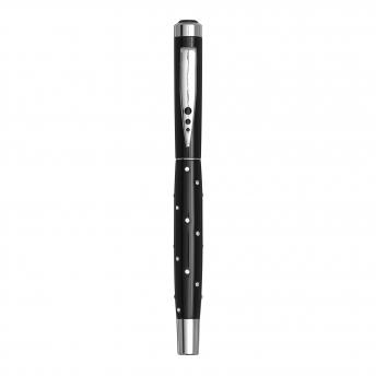 Ручка-роллер RIGA, черная, серебристая NTEU7-92926