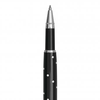 Ручка-роллер RIGA, черная, серебристая NTEU7-92926