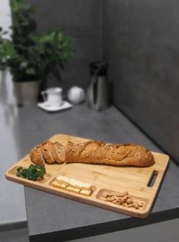 Большая разделочная доска БАМБУКОВАЯ СЕРВИРОВОЧНАЯ NTEU7-622671