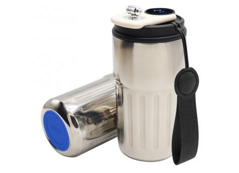 Термокружка Ashly To Go, серебристая/чёрная/тёмно-синяя