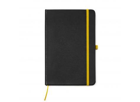 Блокнот A5 PIANA в твёрдом переплёте, ЧЕРНО-ЖЕЛТЫЙ
