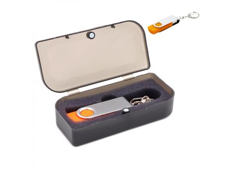 Флешка Twist 16 Гб в футляре, оранжевая