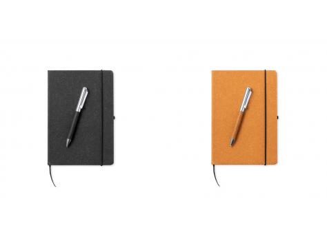 Набор из блокнота и шариковой ручки из переработанной кожи Nauthax NTEU10-312944