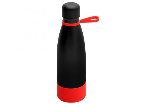 Термобутылка герметичная вакуумная Olivia To Go, чёрный/красный