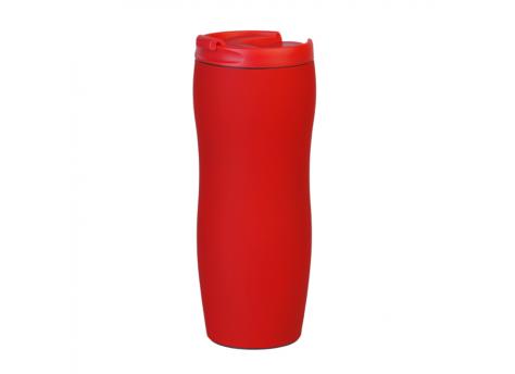 Термокружка с двойной стенкой Softoccino, красная-S