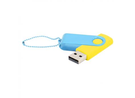 Флешка Designer To Go 2.0 USB 16Gb, желтый/бирюзовый