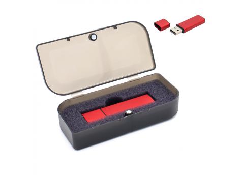 Флешка Loon 16 Гб в футляре, красная