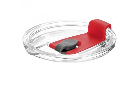 Крышка пластиковая к стакану стеклянному Mango, красная