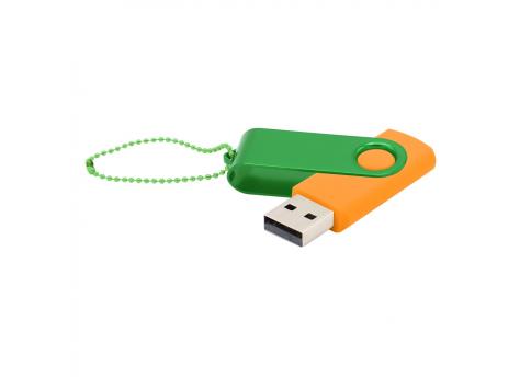 Флешка Designer To Go 2.0 USB 16Gb, оранжевый/зеленый