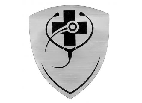 Шильд-наклейка медицина, серебро