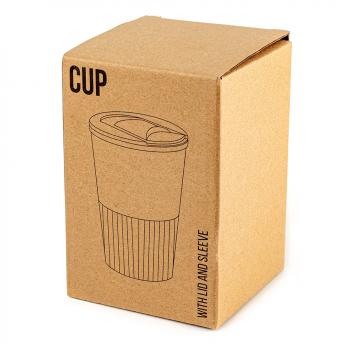 Термостакан пластиковый Wavy с манжетой, зелёный