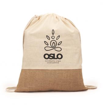 WILKES сумка на шнурке из хлопка/джута GREIGE NTEU38-519032