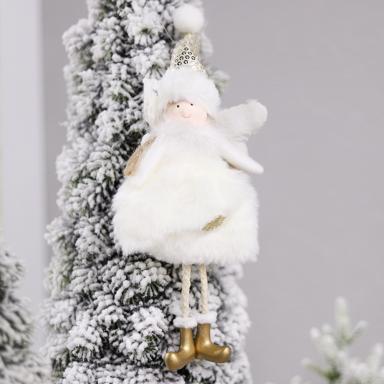 Новогоднее украшение Рождественский ангел, белый