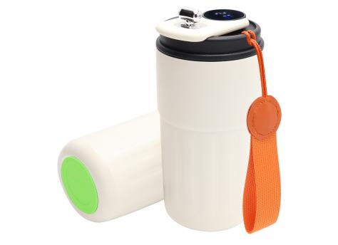Термокружка Ashly To Go, белая/оранжевая/светло-зелёная