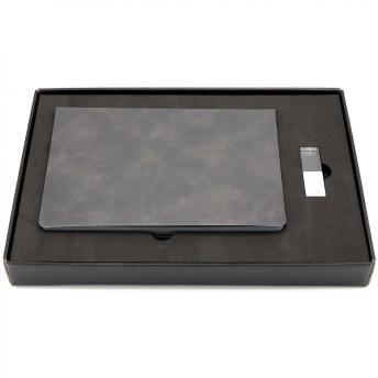 Подарочный набор ЗАМЕТЬ И ЗАПОМНИ, темно-серый