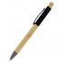 Ручка "Авалон" с корпусом из бамбука и софт-тач вставкой, черный