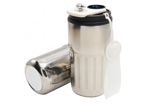 Термокружка Ashly To Go, серебристая/белая