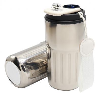 Термокружка Ashly To Go, серебристая/белая