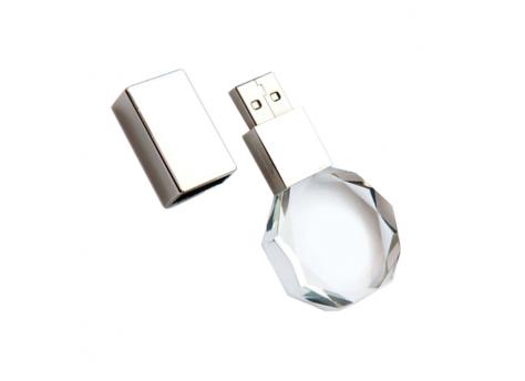 Флешка Diamond 16 Гб, белая подсветка