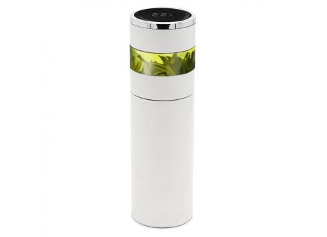 Термос Amber с инфьюзером и дисплеем, белый.