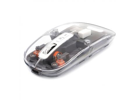 Мышь компьютерная беспроводная прозрачная Crystal, черная