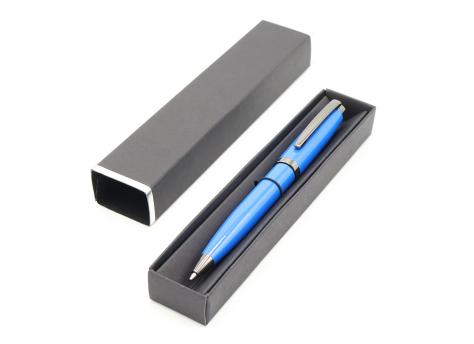 Ручка Betty в коробке Cradle чёрной с серебристым, синяя