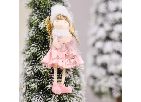 Новогоднее украшение рождественский ангел Свитс, розовый