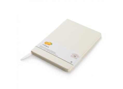 Блокнот из растительного сырья Tutti Frutti в твёрдом переплёте, цитрусовый