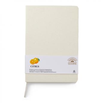 Блокнот из растительного сырья Tutti Frutti в твёрдом переплёте, цитрусовый