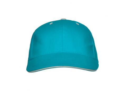 Бейсболка 6-панельная PANEL, Бирюзовый