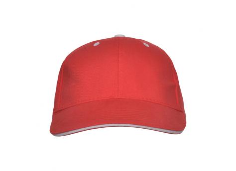 Бейсболка 6-панельная PANEL, Красный