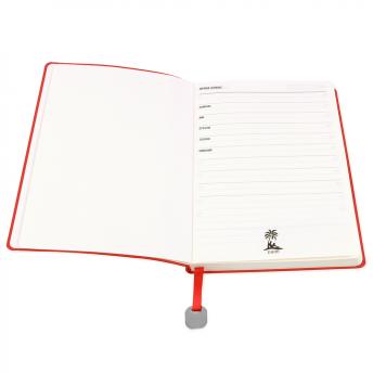 Ежедневник A5 недатированный Farfalla в мягком переплёте, красный