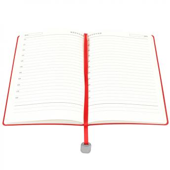 Ежедневник A5 недатированный Farfalla в мягком переплёте, красный