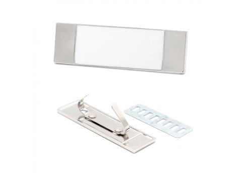 Шильд металлический, серебряно-белый