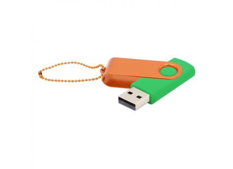 Флешка Designer To Go 2.0 USB 16Gb, зеленый/оранжевый
