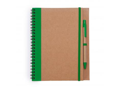 Блокнот с ручкой ALANI, Папоротниковый