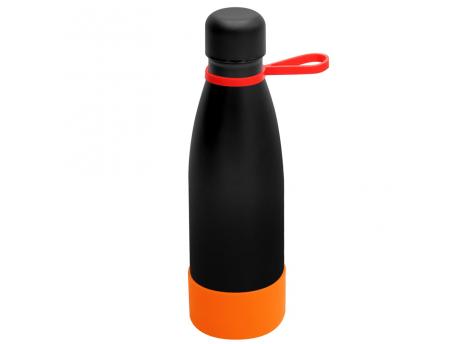 Термобутылка герметичная вакуумная Olivia To Go, чёрный/красный/оранжевый