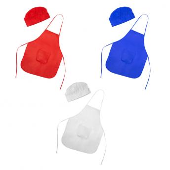 JAMIE фартук/шапка детского размера WHITE NTEU38-519211