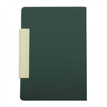 Ежедневник A5 недатированный Controsenso,в твердой обложке, темно-зеленый/фисташковый