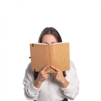 Блокнот формата А5 с твердой обложкой из бамбука и пробковыми листами ORWELL NTEU20-524436