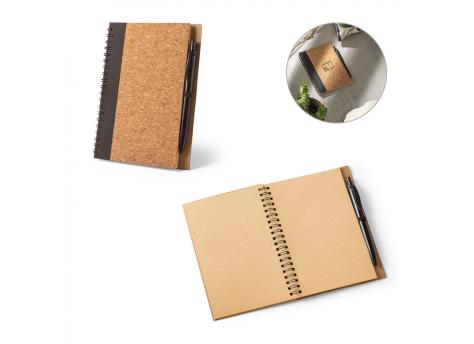 Блокнот VICENTE B6 из пробки и rPET с шариковой ручкой NTEU20-524437