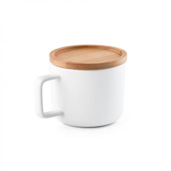 FANGIO. Керамическая кружка 250 мл с крышкой и бамбуковым дном NTEU20-251583